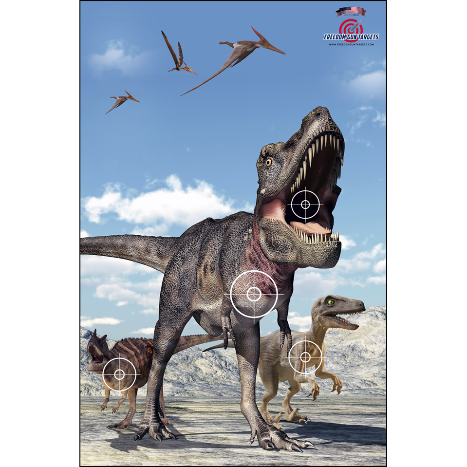 Dinosaur Fun Target 25 Pack Freedom Gun Targets