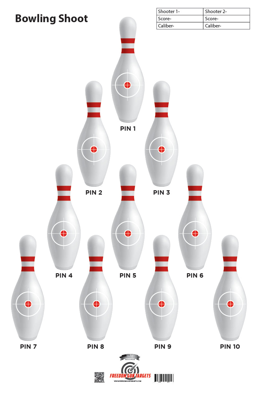 Bowling Game Target - 25 Pack