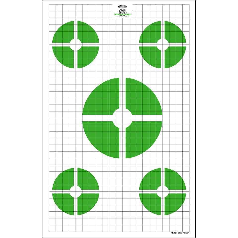 Green Quick Sight-In Target - 25 Pack