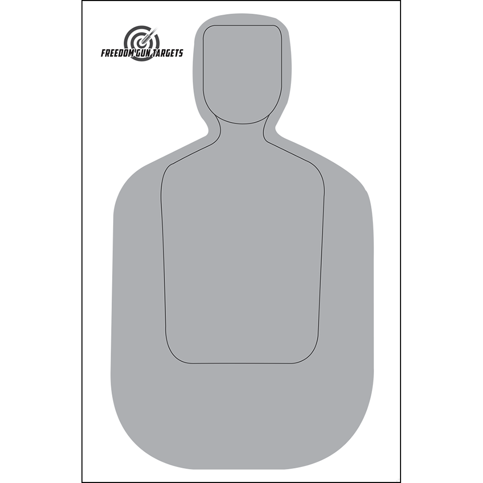 Gray Scale Silhouette Target - 25 Pack – Freedom Gun Targets