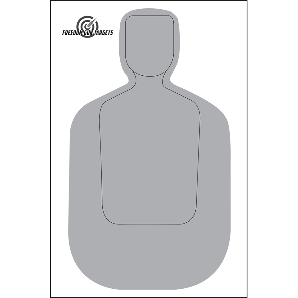 Gray Scale Silhouette Target - 25 Pack