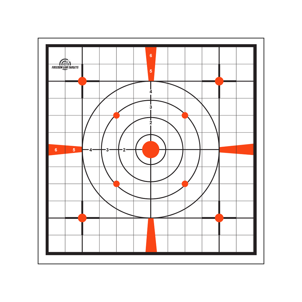 Bullseye Sight-In Target - 25 Pack – Freedom Gun Targets