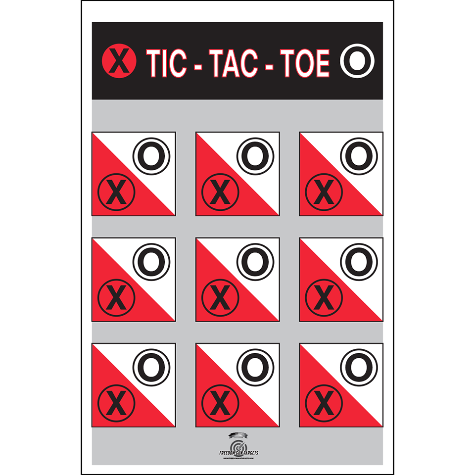 Tic-Tac-Toe Game Target - 25 Pack