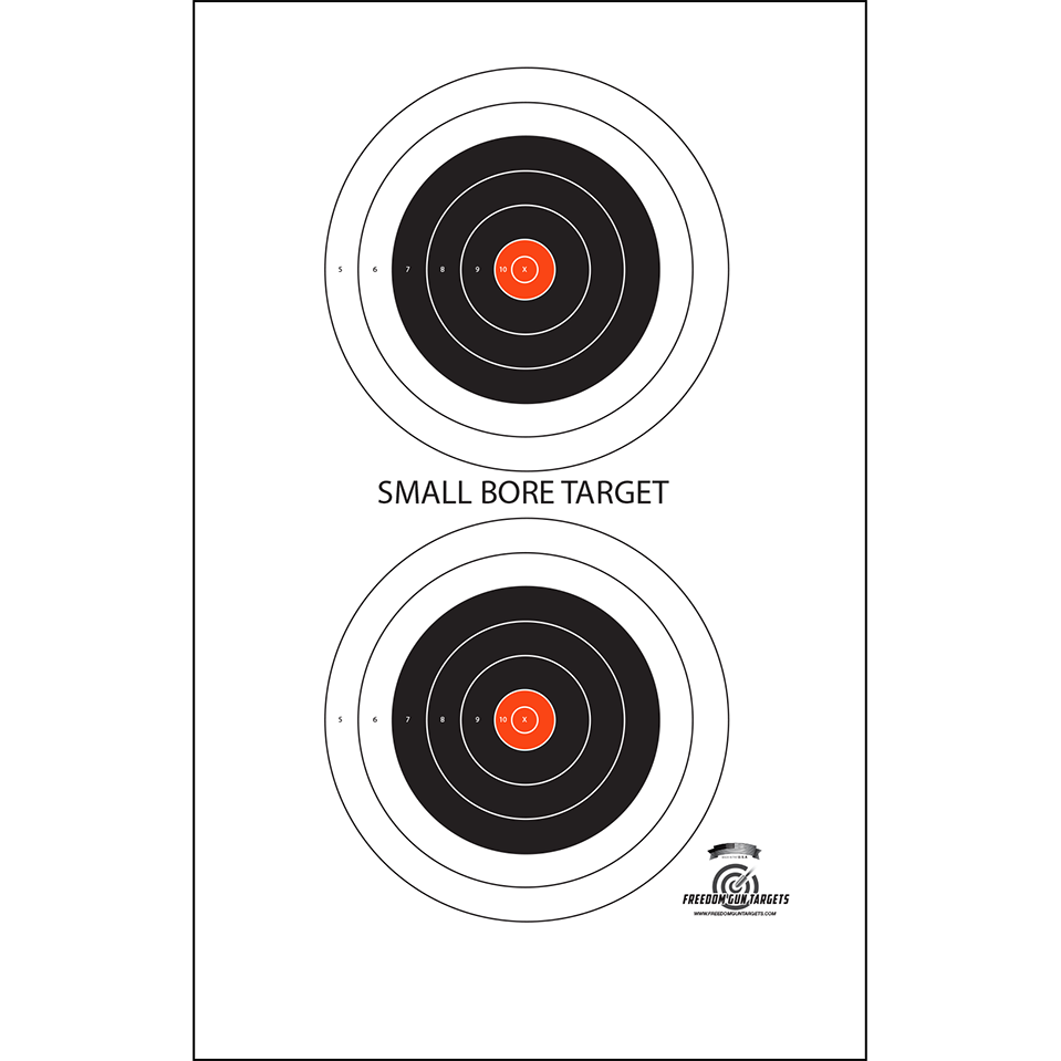 Small Single Target Small Bore Air Gun Target - 25 Pack – Freedom Gun Targets