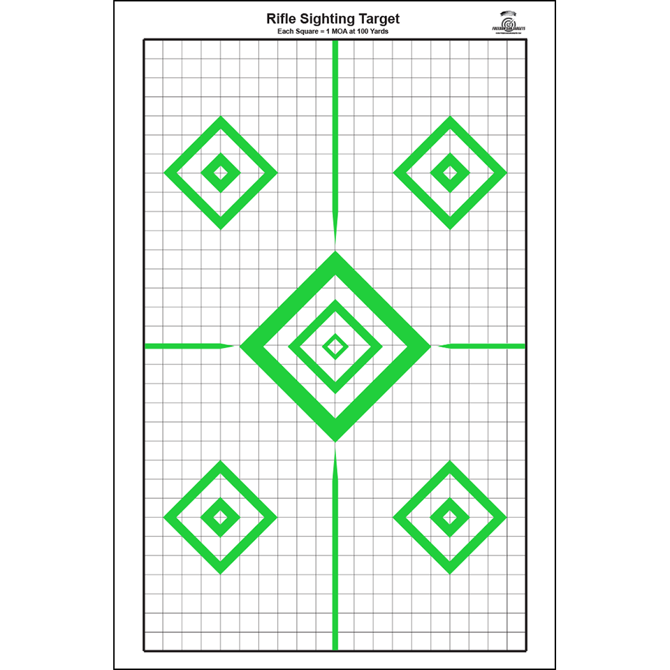 Green Diamond Sight-In Target - 25 Pack