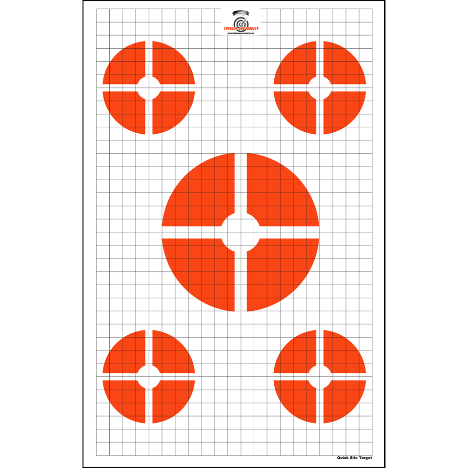 Red/Orange Quick Site Training Target - 25 Pack – Freedom Gun Targets