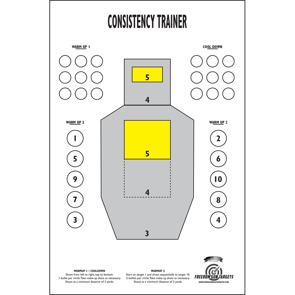 Consistency Training Target - 25 Pack – Freedom Gun Targets