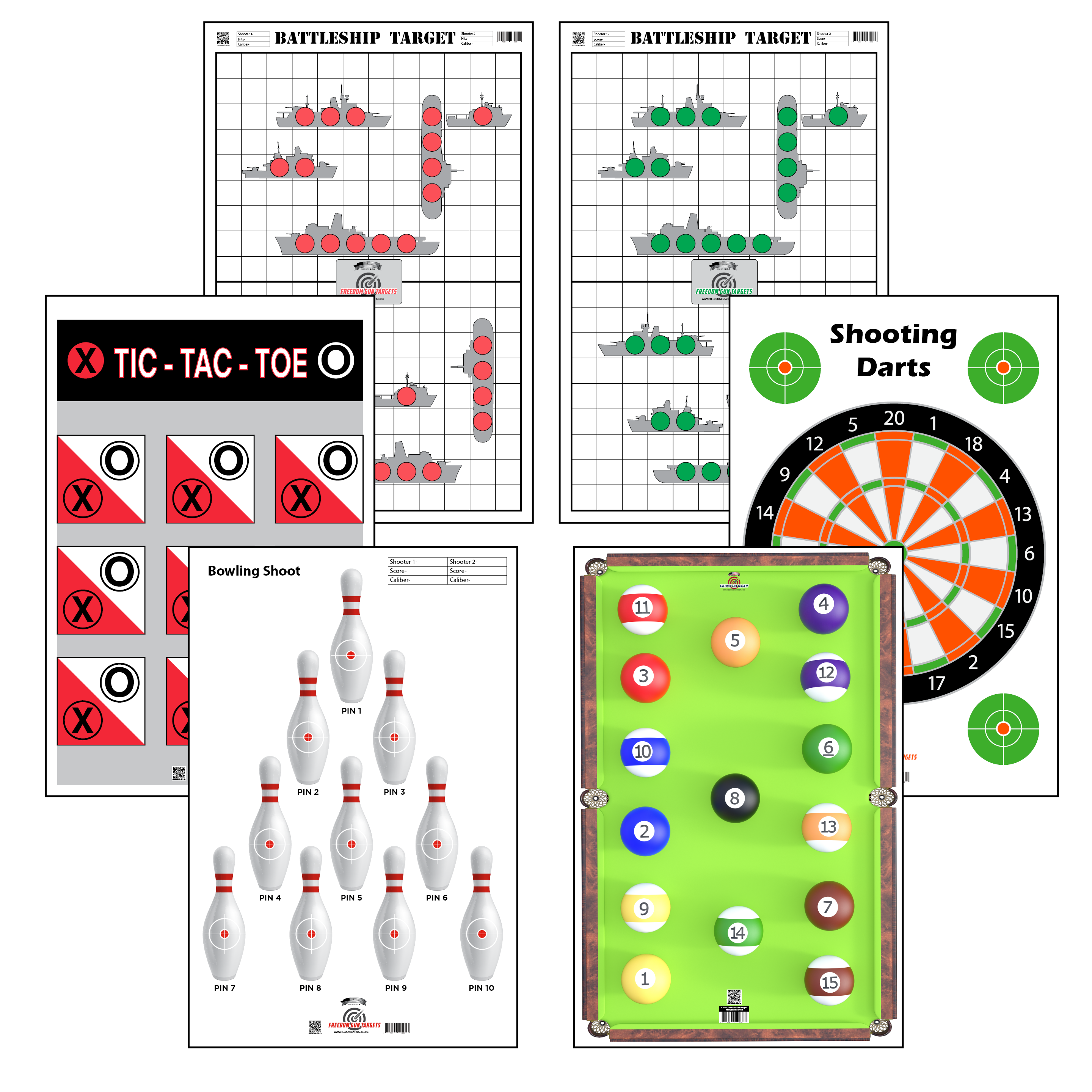 Target Fun 101 Game Targets Fun Pack - 30 Pack – Freedom Gun Targets