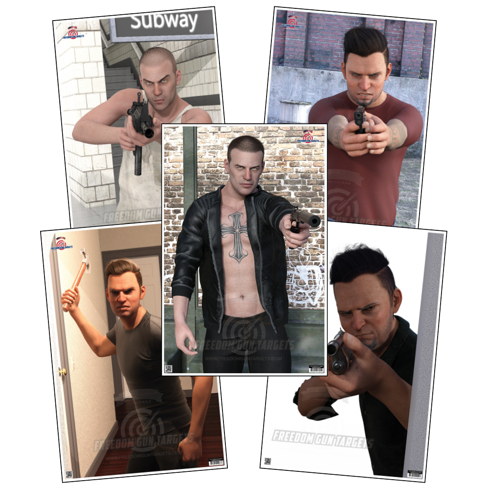 Threat Targets Training Pack 25 Pack Freedom Gun Targets