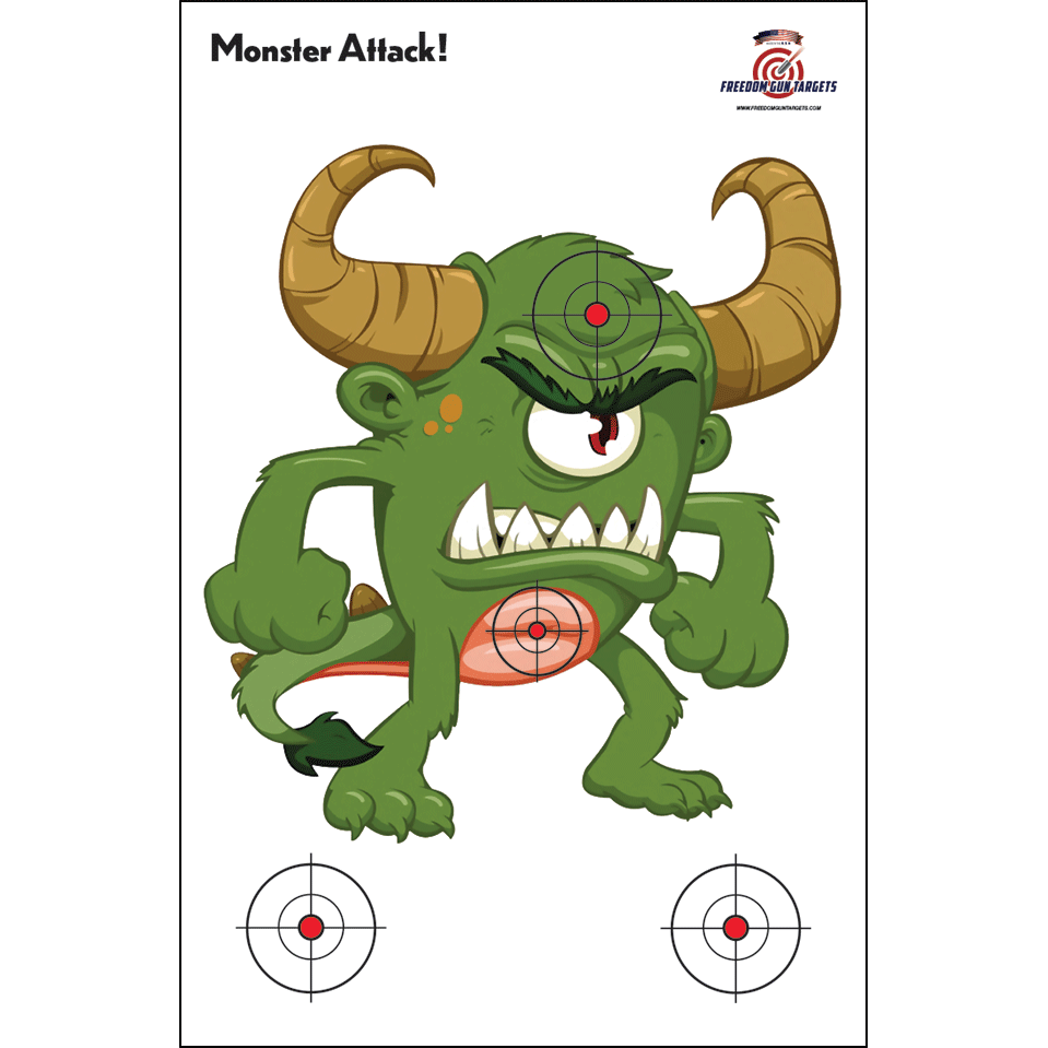 Monster Attack Fun Target - 25 Pack – Freedom Gun Targets