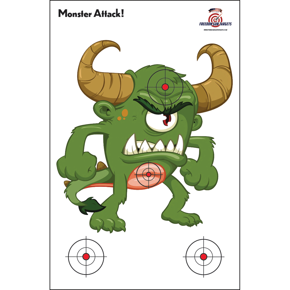 Monster Attack Fun Target - 25 Pack